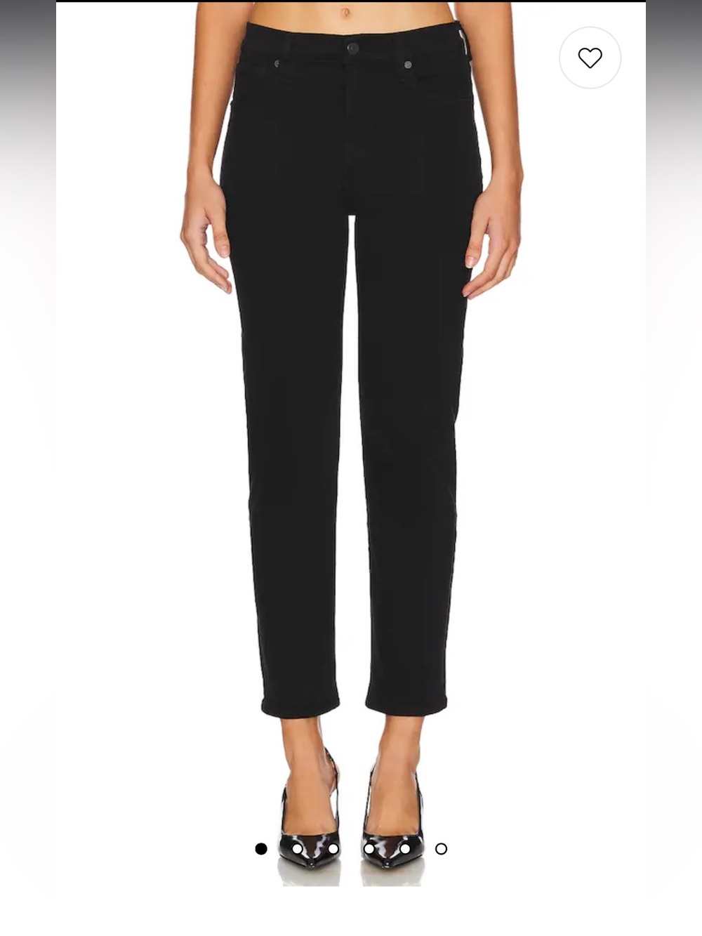 Citizens Of Humanity Caia High Rise Straight Jeans in Plush Black.
